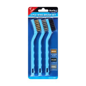 BLUE SPOT TOOLS  178MM (7") 3PCE MINI WIRE BRUSH SET
