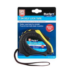 Blue Spot Tools 7.5m (25ft) Soft Grip Auto-Lock Tape Measure