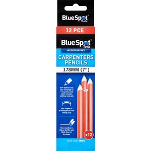 Blue Spot Tools 12 Pack Carpenters Pencils