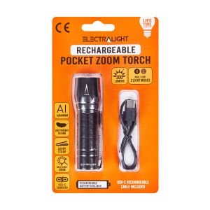 Electralight 300 Lumen Rechargeable Pocket Zoom Torch