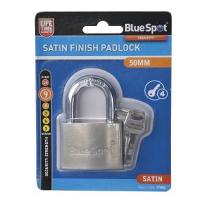 Blue Spot Tools 50mm Satin Finish Padlock