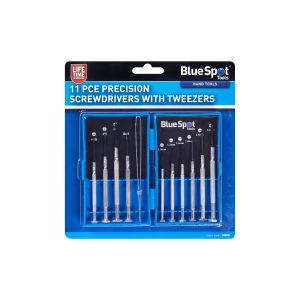 Blue Spot Tools 11 PCE Precision Screwdrivers With Tweezers