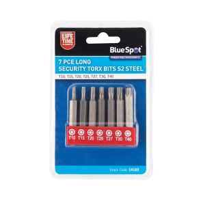 Blue Spot Tools 7 PCE Long Security Torx Bits