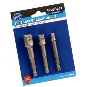Blue Spot Tools 3 PCE Socket Adaptor Set (1/4", 3/8" & 1/2")