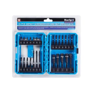 Blue Spot Tools 26 PCE Impact Screwdriver And Nut Driver Bits