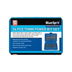 Blue Spot Tools 36 PCE 75mm Power Bits Set