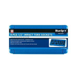 Blue Spot Tools 8 PCE 1/2" Impact Torx Sockets (T30-T80)