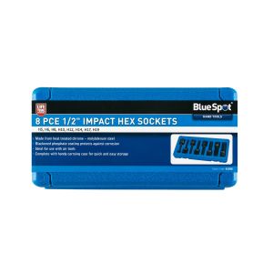 Blue Spot Tools 8 PCE 1/2" Impact Hex Sockets (H5-H19)