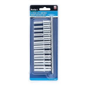 Blue Spot Tools 11 PCE 1/4" Metric Deep Socket Set (4-13mm)