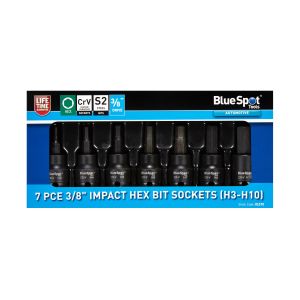 Blue Spot Tools 7 PCE 3/8" Impact Hex Bit Sockets (H3-H10)