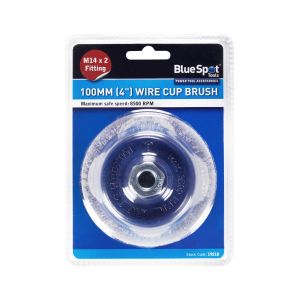 Blue Spot Tools 100mm (4") M14 x 2 Wire Cup Brush