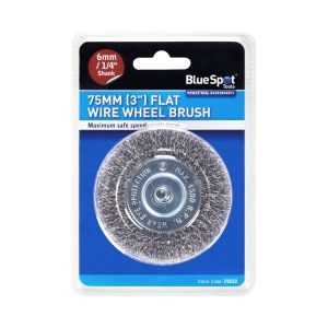 Blue Spot Tools 75mm (3") Flat Wire Wheel Brush