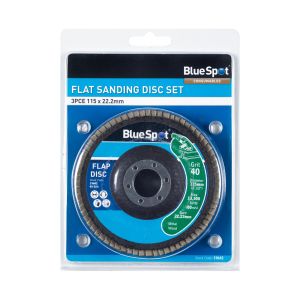 Blue Spot Tools 3 PCE 115mm (4.5") Flap Sanding Disc Set