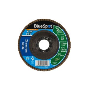 Blue Spot Tools 115mm (4.5") 40 Grit Zirconium Oxide Flap Disc