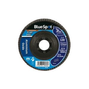 Blue Spot Tools 115mm (4.5") 120 Grit Aluminium Oxide Flap Disc