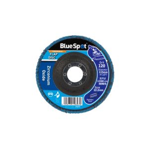 Blue Spot Tools 115mm (4.5") 120 Grit Zirconium Oxide Flap Disc