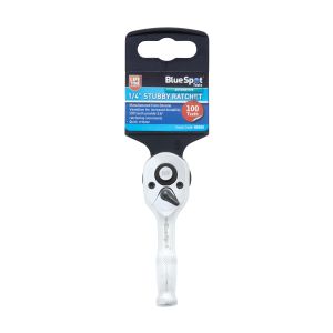 Blue Spot Tools 1/4" Stubby Ratchet (100 Teeth)