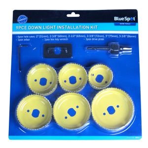 Blue Spot Tools 9 PCE Downlight Installation Kit (51 - 86mm)