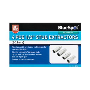 Blue Spot Tools 4 PCE 1/2" Stud Extractors (6-12mm)