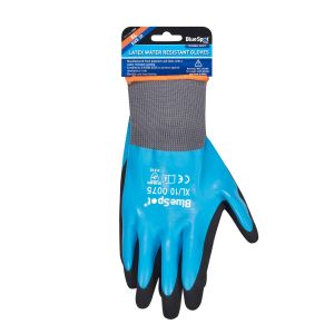Blue Spot Tools Latex Water Resistant Gloves (XL)