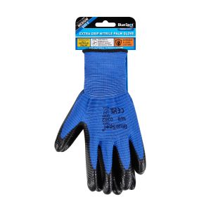 Blue Spot Tools  Medium Extra Grip Nitrile Palm Glove