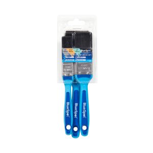 Blue Spot Tools 3 PCE Synthetic Paint Brush Set with Soft Grip Handle (1”, 1 ½” and 2”)