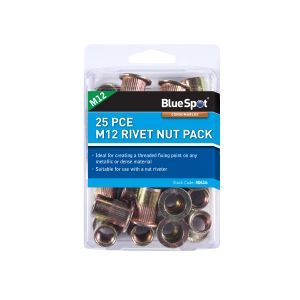 Blue Spot Tools 25 PCE M12 Rivet Nut Pack