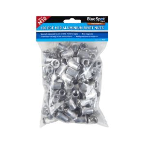 Blue Spot Tools 100 PCE M10 Aluminium Rivet Nuts