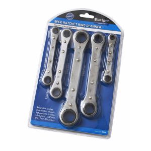 Blue Spot Tools 5 PCE Metric Ratchet Ring Spanner Set (6-21mm)