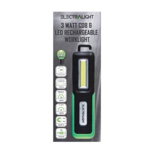Electralight 3 Watt COB & LED Rechargeable Worklight (160 Lumens)