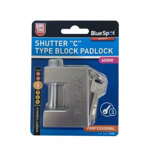 Blue Spot Tools 60mm Shutter "C" Type Block Padlock