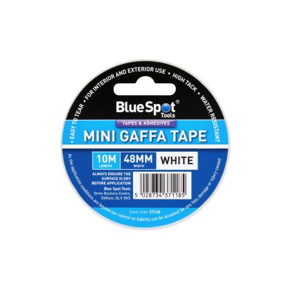 BlueSpot Electrical Insulation Tape White PVC 19mm x 20m