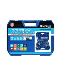 Blue Spot Tools 171 PCE Metric 1/4", 3/8" & 1/2" Socket Set (1/4" 4-14mm) (3/8" 10-19mm) (1/2" 10-32mm)