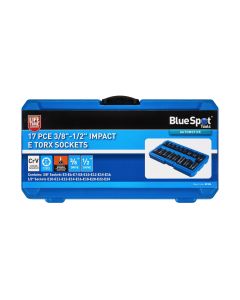 BLUE SPOT TOOLS 17PCE 3/8"-1/2" IMPACT E TORX SOCKETS
