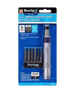 Blue Spot Tools 1/4" Impact Driver And Extractor Set