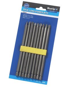 Blue Spot Tools 9 PCE 150mm Extra Long Power Bit Set
