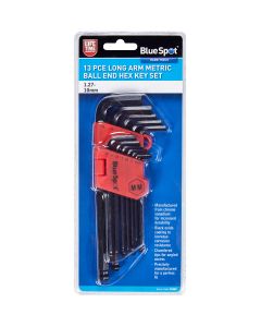 Blue Spot Tools 13 PCE Long Arm Metric Ball End Hex Key Set (1.27-10mm)