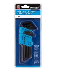 Blue Spot Tools 9 PCE Long Arm Torx Key Set (T10-T50)