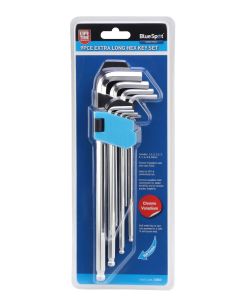 Blue Spot Tools 9 PCE Extra-Long Ball End Hex Key Set (1.5-10mm)