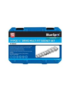 Blue Spot Tools 19 PCE 1/2" Multi Fit Socket Set (8-32mm) (5/16"-1 1/4")