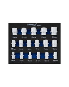 Blue Spot Tools 17 PCE 3/8" Metric Shallow Sockets (8-24mm)