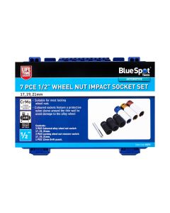 Blue Spot Tools 7 PCE ½”  Wheel Nut Impact Socket Set (17, 19, 21mm)