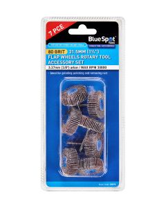 Blue Spot Tools 7 PCE 80 Grit 31.5mm (1 1/4") Flap Wheels