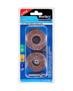 Blue Spot Tools 6 PCE 50mm (2") Aluminium Oxide Sanding Discs