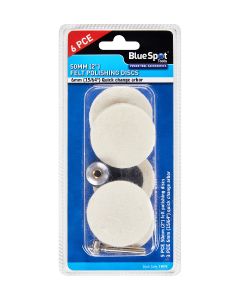 Blue Spot Tools 6 PCE 50mm (2") Felt Polishing Discs