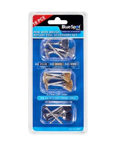 Blue Spot Tools 18 PCE Mini Wire Brush Rotary Tool Accessory Set
