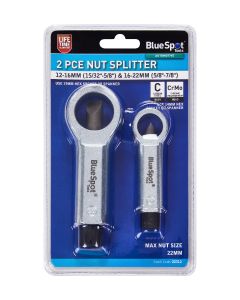 Blue Spot Tools 2 PCE Nut Splitter 12-16MM (15/32"-5/8") & 16-22MM (5/8"-7/8")