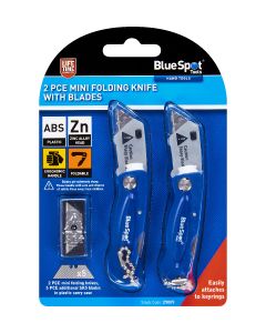 Blue Spot Tools 2 PCE Mini Folding Knives with Blades