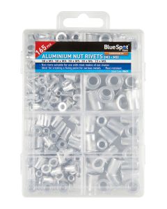 Blue Spot Tools 165 PCE Aluminium Nut Rivets (M3 - M8)