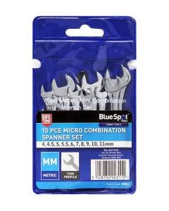 Blue Spot Tools 10 PCE Micro Combination Spanner Set (4-11mm)